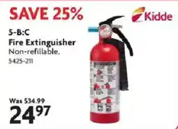 Home Hardware Kidde 5-B:C Fire Extinguisher offer
