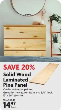 Home Hardware Solid Wood Laminated Pine Panel offer