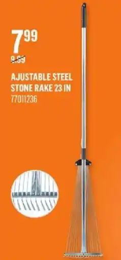 Canac Adjustable steel stone rake 23 in offer