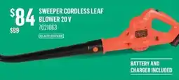 Canac Black+Decker sweeper cordless leaf blower 20 v 7021063 offer