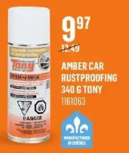 Canac Tony amber car rustproofing offer