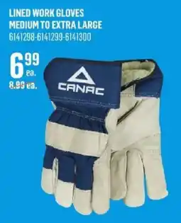 Canac Canac lined work gloves offer
