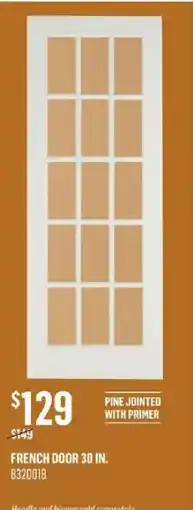 Canac French door 30 in. offer