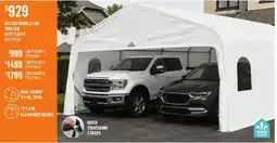 Canac Civic deluxe double car shelter offer
