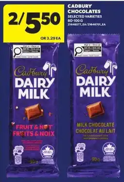 Atlantic Superstore Cadbury dairy milk fruit & nut offer