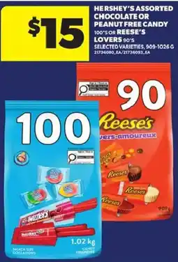 Atlantic Superstore Hershey's assorted chocolate or peanut free candy offer