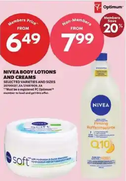 Atlantic Superstore Nivea body lotions and creams offer