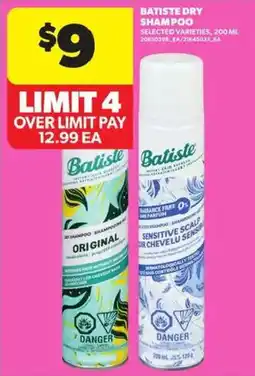 Atlantic Superstore Batiste dry shampoo selected varieties offer