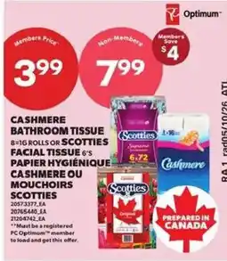 Atlantic Superstore Scotties cashmere bathroom tissue offer