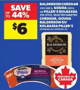 Atlantic Superstore Balderston cheddar or piller's kolbassa offer