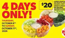 Atlantic Superstore Large vegetable or fruit plate offer