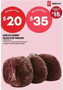 Atlantic Superstore Life at Home faux fur throw offer