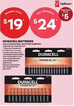 Atlantic Superstore Duracell batteries offer