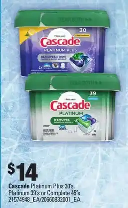 Atlantic Superstore Cascade Platinum Plus 30's or Platinum 39's or Complete 45's offer