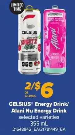 Atlantic Superstore Celsius Energy Drink/ Alani Nu Energy Drink offer