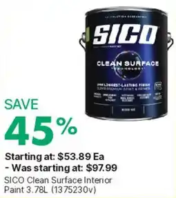 Kent Sico clean surface interior paint offer
