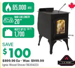 Kent J.A. Koby Ignis Wood Stove offer