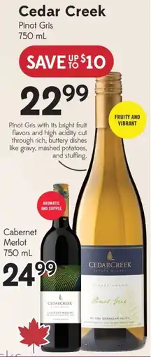 Sobeys Cedar Creek Pinot Gris offer