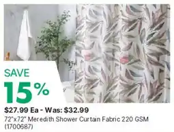 Kent Meredith Shower Curtain Fabric offer
