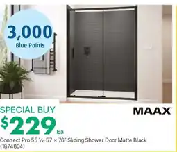 Kent Maax Connect Pro 55 1/2-57 x 76" Sliding Shower Door Matte Black offer