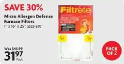 Home Hardware Filtrete Micro Allergen Defense Furnace Filters offer