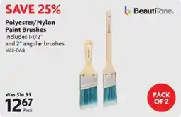 Home Hardware Beautitone polyester/nylon paint brushes offer