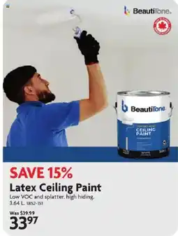 Home Hardware Beautitone latex ceiling paint offer