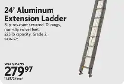 Home Hardware Aluminum Extension Ladder offer