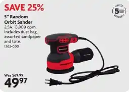 Home Hardware Bosch 5" Random Orbit Sander offer