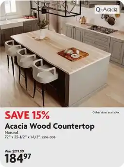 Home Hardware Q-Acacia Acacia Wood Countertop offer