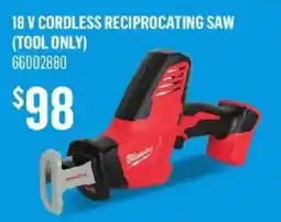Canac Milwaukee 18 V cordless reciprocating saw offer