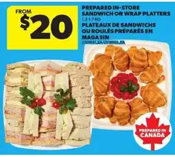Atlantic Superstore Prepared in-store sandwich or wrap platters offer