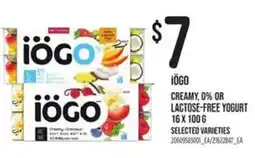 Atlantic Superstore iogo creamy 0% or lactose-free yogurt offer