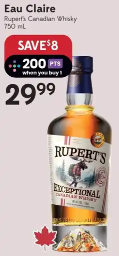 Sobeys Rupert's exceptional canadian whisky offer