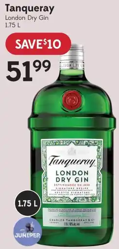 Sobeys Tanqueray london dry gin offer