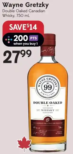 Sobeys Wayne Gretzky double oaked canadian whisky offer