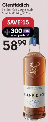 Sobeys Glenfiddich 14-Year-Old Single Malt Scotch Whisky offer