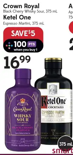 Sobeys Crown Royal Black Cherry Whisky Sour Ketel One Espresso Martini offer