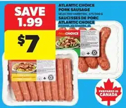 Atlantic Superstore Atlantic choice pork sausage offer