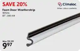 Home Hardware Climaloc foam door weatherstrip offer