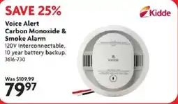 Home Hardware Kidde voice alert carbon monoxide & smoke alarm offer
