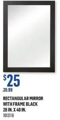 Canac Rectangular mirror with frame black offer