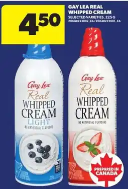 Atlantic Superstore Gay Lea real whipped cream offer