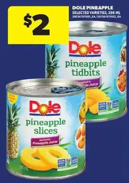 Atlantic Superstore Dole pineapple tidbits offer