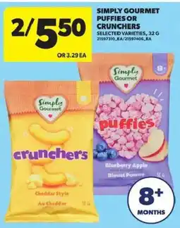 Atlantic Superstore Simply Gourmet Puffies or Crunchers offer