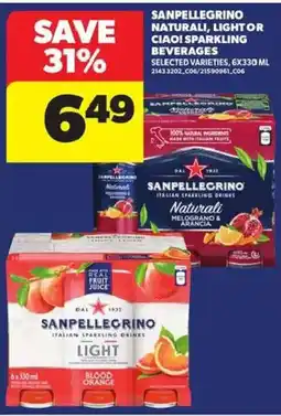 Atlantic Superstore Sanpellegrino natural, light or ciao! sparkling beverages offer