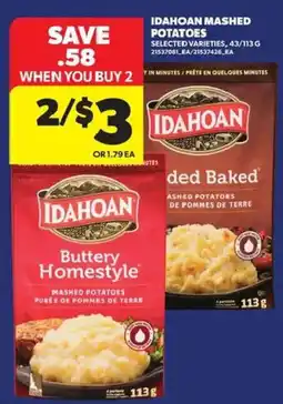 Atlantic Superstore Idahoan mashed potatoes offer
