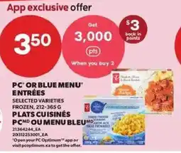 Atlantic Superstore PC or Blue Menu entrées offer