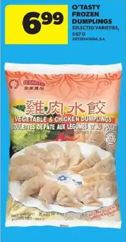 Atlantic Superstore O'tasty vegetable & chicken dumplings offer