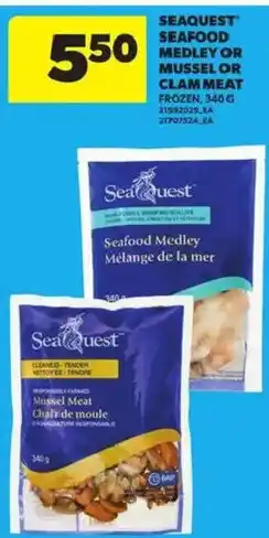Atlantic Superstore Seaquest seafood medley or mussel or clam meat offer